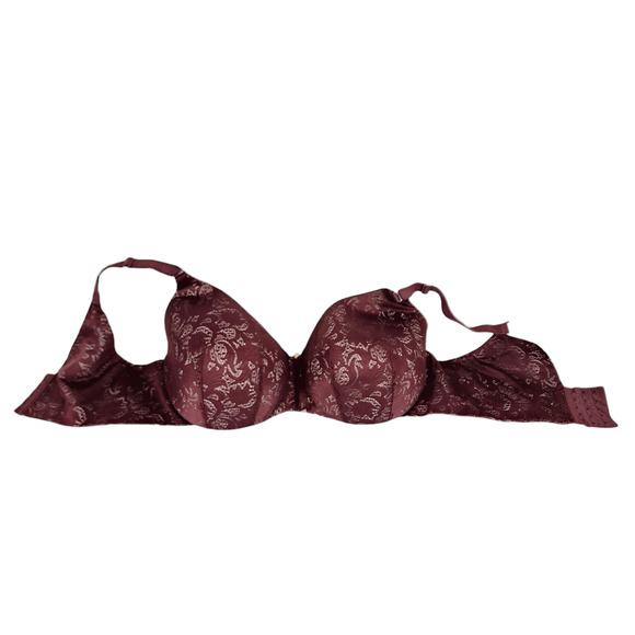 Cacique Other - Lane Bryant Cacique Bra sz 44F Brown Lace Back Smoothing Balconette‎ Underwire